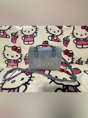 Blue velour Juicy Couture Speedy handbag